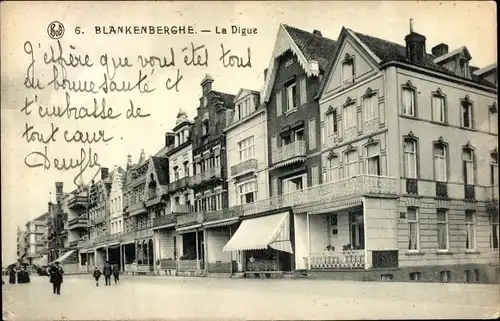 Ak Blankenberghe Blankenberge Westflandern, La Digue