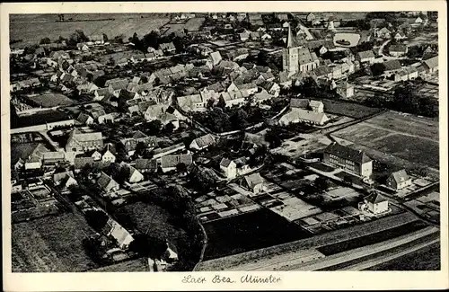 Ak Laer in Westfalen, Luftbild des Ortes