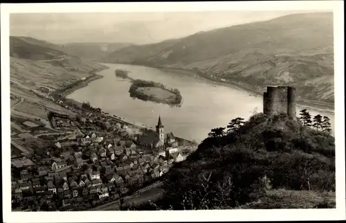 Ak Lorch im Rheingau Hessen, Burg Nollig mit Ort und Lorcher Werth