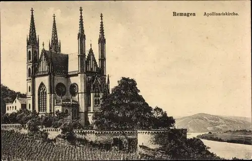 Ak Remagen am Rhein, Apollinariskirche