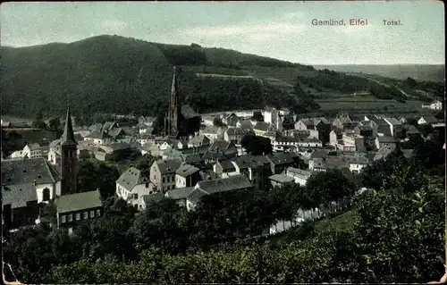 Ak Gemünd Schleiden in der Eifel, Totalansicht, Kirche