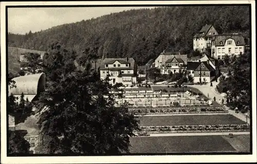 Ak Oberschlema Bad Schlema im Erzgebirge, Radiumbad, Gartenanlage