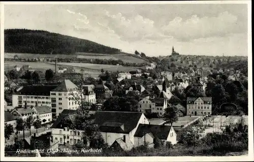 Ak Oberschlema Schlema im Erzgebirge, Totale mit Kurhotel