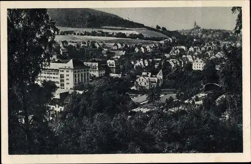 Ak Oberschlema Bad Schlema im Erzgebirge Sachsen, Konzertplatz, Gesamtansicht vom Ort, Radiumbad