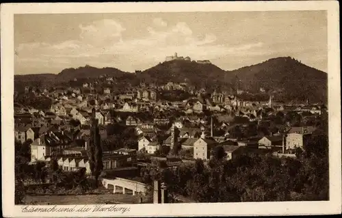 Ak Lutherstadt Eisenach in Thüringen, Wartburg, Panorama