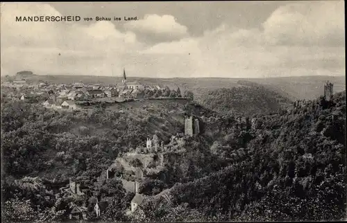 Ak Manderscheid in der Eifel, Panorama vom Schau ins Land