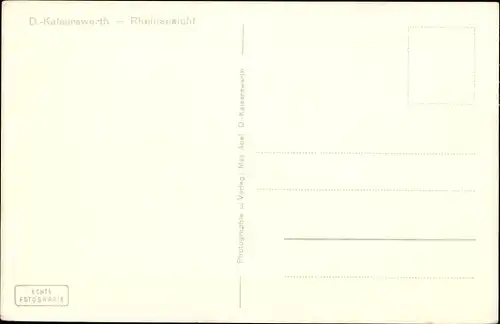 Ak Kaiserswerth Düsseldorf am Rhein, Rheinansicht, Kirchtürme