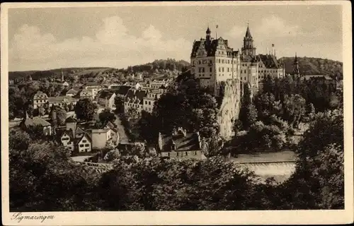 Ak Sigmaringen an der Donau Baden Württemberg, Panorama mit Burg