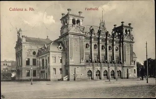 Ak Koblenz am Rhein, Städtische Festhalle