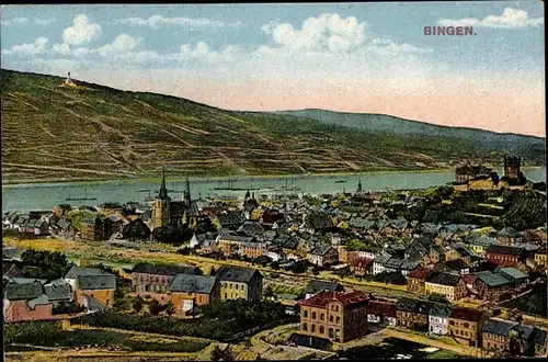 Ak Bingen am Rhein, Panorama