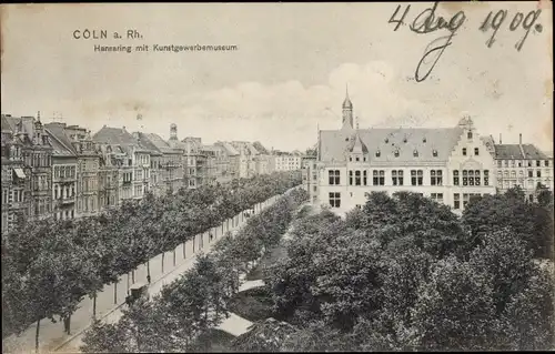 Ak Köln am Rhein, Hansaring mit Kunstgewerbemuseum