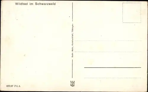 Ak Bad Wildbad im Schwarzwald, Ein angeschossener Eber, der sich die Wunde wusch, Uhland