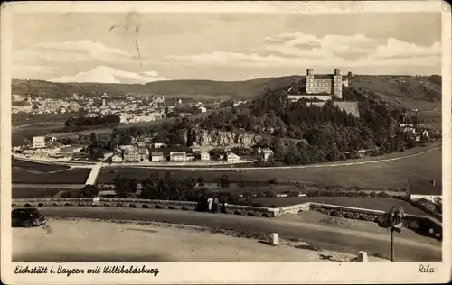 Ak Eichstätt in Oberbayern, Panorama mit Willibaldsburg