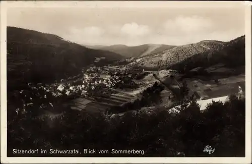 Ak Sitzendorf in Thüringen, Schwarzatal, Blick vom Sommerberg