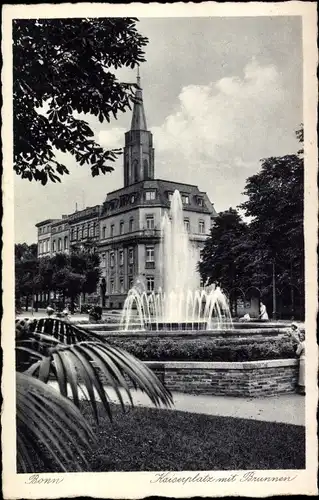 Ak Bonn am Rhein, Kaiserplatz mit Brunnen