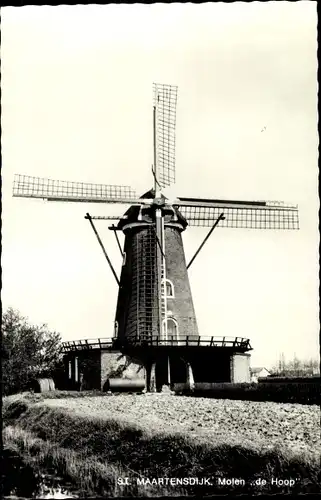 Ak Sint Maartensdijk Zeeland Niederlande, Molen de Hoop