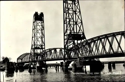 Ak Spijkenisse Südholland, Brug over de Oude Maas