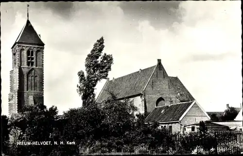 Ak Nieuw Helvoet Hellevoetsluis Südholland, Ned. Herv. Kerk