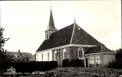 Ak Goudswaard Südholland, Ned. Herv. Kerk