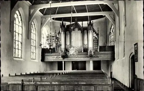 Ak Meerkerk Südholland, Interieur Hervormde Kerk