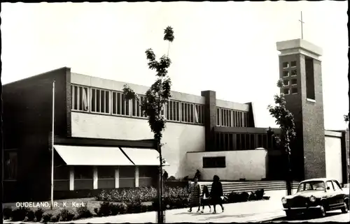 Ak Oudeland Hoogvliet Rotterdam Südholland Niederlande, R. K. Kerk