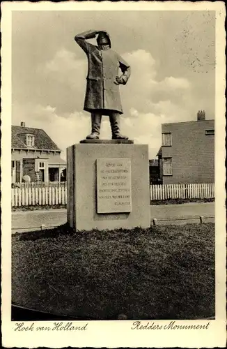 Ak Hoek van Holland Rotterdam Südholland Niederlande, Redders Monument