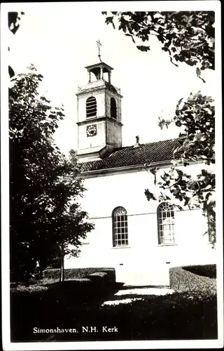 Ak Simonshaven Südholland, Ned. Herv. Kerk