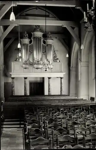 Ak Nieuwland Vijfheerenlanden Südholland, Ned. Herv. Kerk, Orgel