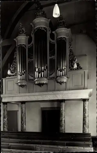 Ak Nieuwland Vijfheerenlanden Südholland, Ned. Herv. Kerk, Orgel