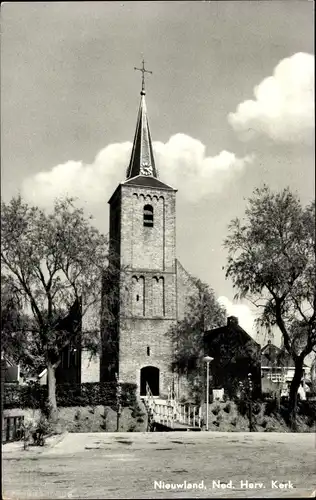 Ak Nieuwland Vijfheerenlanden Südholland, Ned. Herv. Kerk