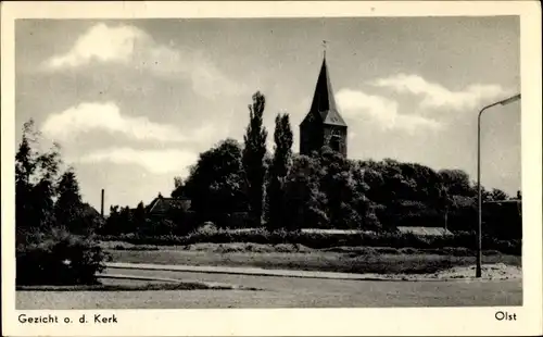 Ak Olst Wijhe Overijssel, Teilansicht der Kirche