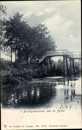 Ak Berkel Enschot Nordbrabant Niederlande, 't Beslingschvlonder, Brücke