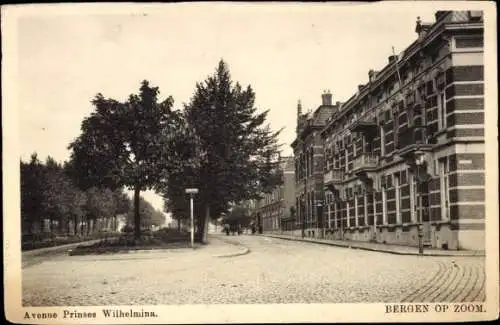 Ak Bergen op Zoom Nordbrabant Niederlande, Avenue Prinses Wilhelmina