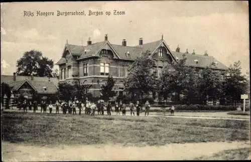 Ak Bergen op Zoom Nordbrabant Niederlande, Rijks Hoogere Burger School