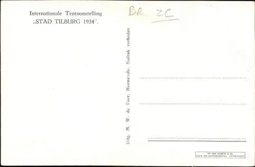 Ak Tilburg Nordbrabant Niederlande, Tentoonstelling 1934, Terrein, Toren