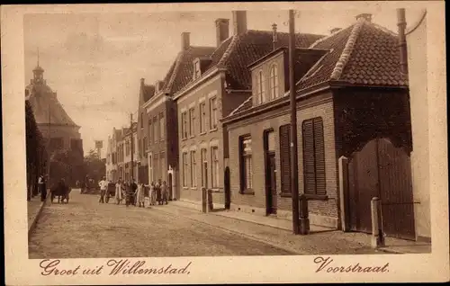 Ak Willemstad Nordbrabant Niederlande, Voorstraat
