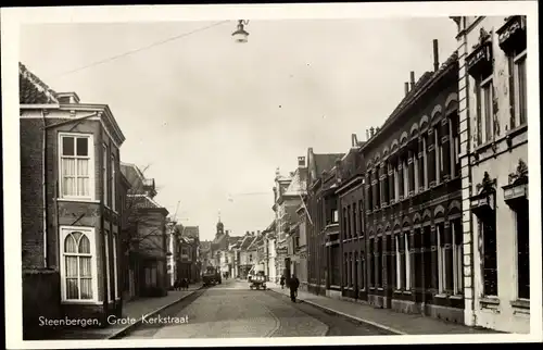 Ak Steenbergen Nordbrabant Niederlande, Grote Kerkstraat