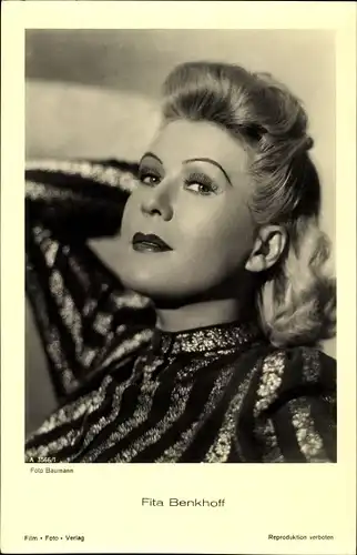 Ak Schauspielerin Fita Benkhoff, Portrait