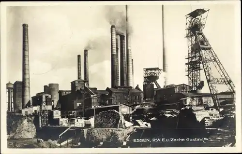 Ak Essen im Ruhrgebiet Nordrhein Westfalen, Zeche Gustav, RWE