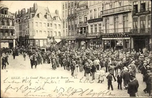 Ak Lille Nord, La Grand Place un jour de Bourse