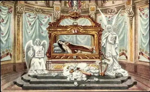 Ak Lisieux Calvados, Chapelle et Chasse de Ste Therese de L'Enfant Jesus