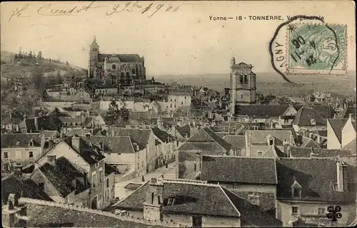 Ak Tonnerre Yonne, Vue generale