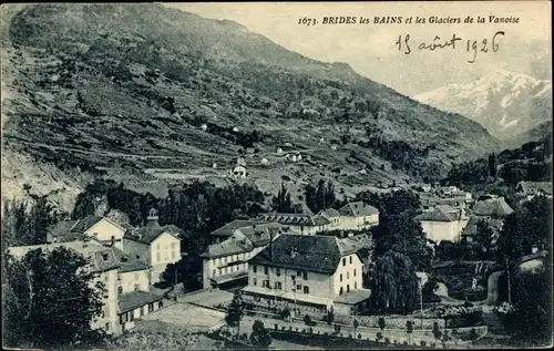 Ak Brides les Bains Savoie, Panorama et les Glaciers de la Vanoise