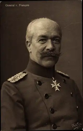 Ak General Hermann von François, Portrait, Orden Pour le Merite