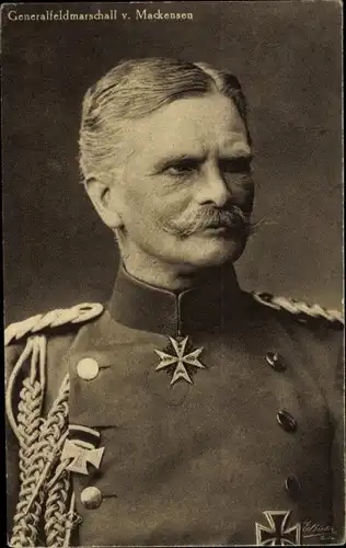 Ak Generalfeldmarschall August von Mackensen, Portrait, Orden Pour le Merite