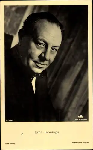 Ak Schauspieler Emil Jannings, Portrait