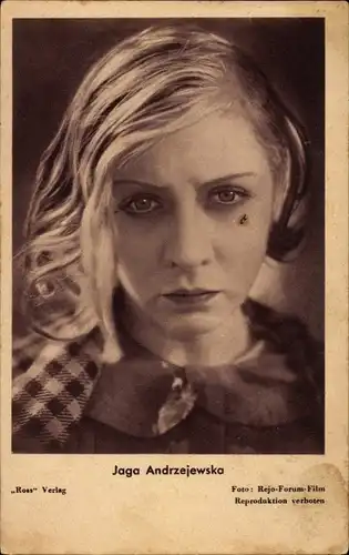 Ak Schauspielerin Jaga Andrzejewska, Portrait