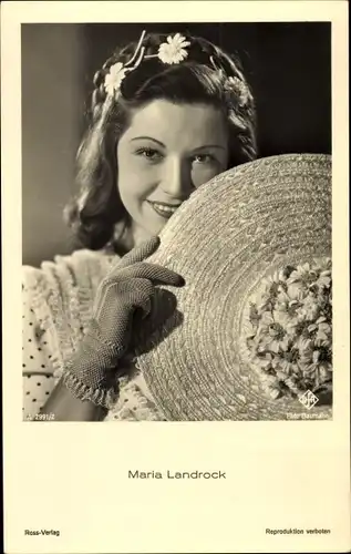 Ak Schauspielerin Maria Landrock, Portrait, Ross Verlag A 2991/2