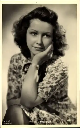 Ak Schauspielerin Maria Landrock, Portrait, Ross Verlag A 2756/1