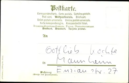 Litho Wüsstest Du, wie ich mich freue, kommt ein Brief von Dir zu mir, Zwerg